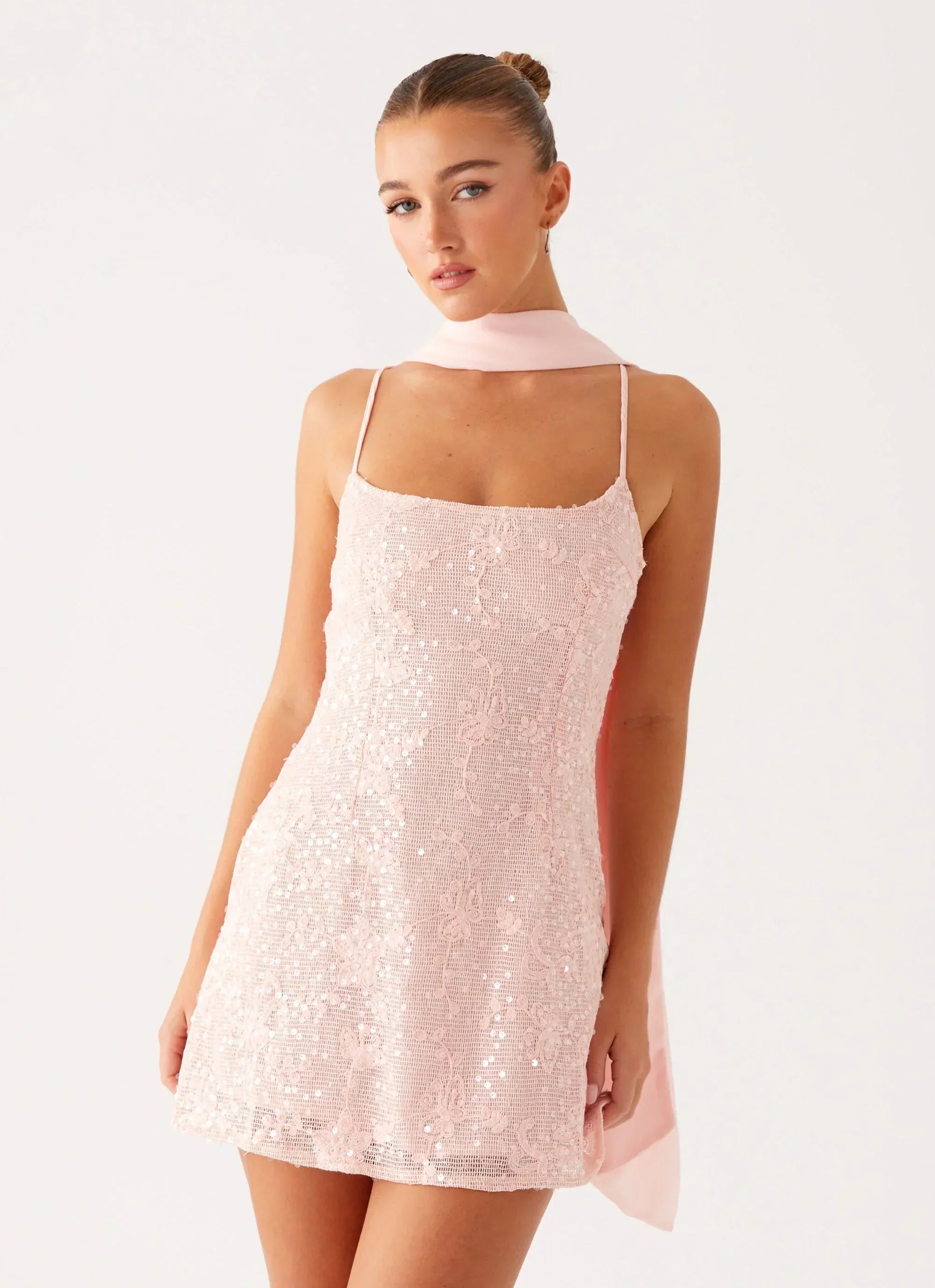 Vision Pailletten-Minikleid - Pink