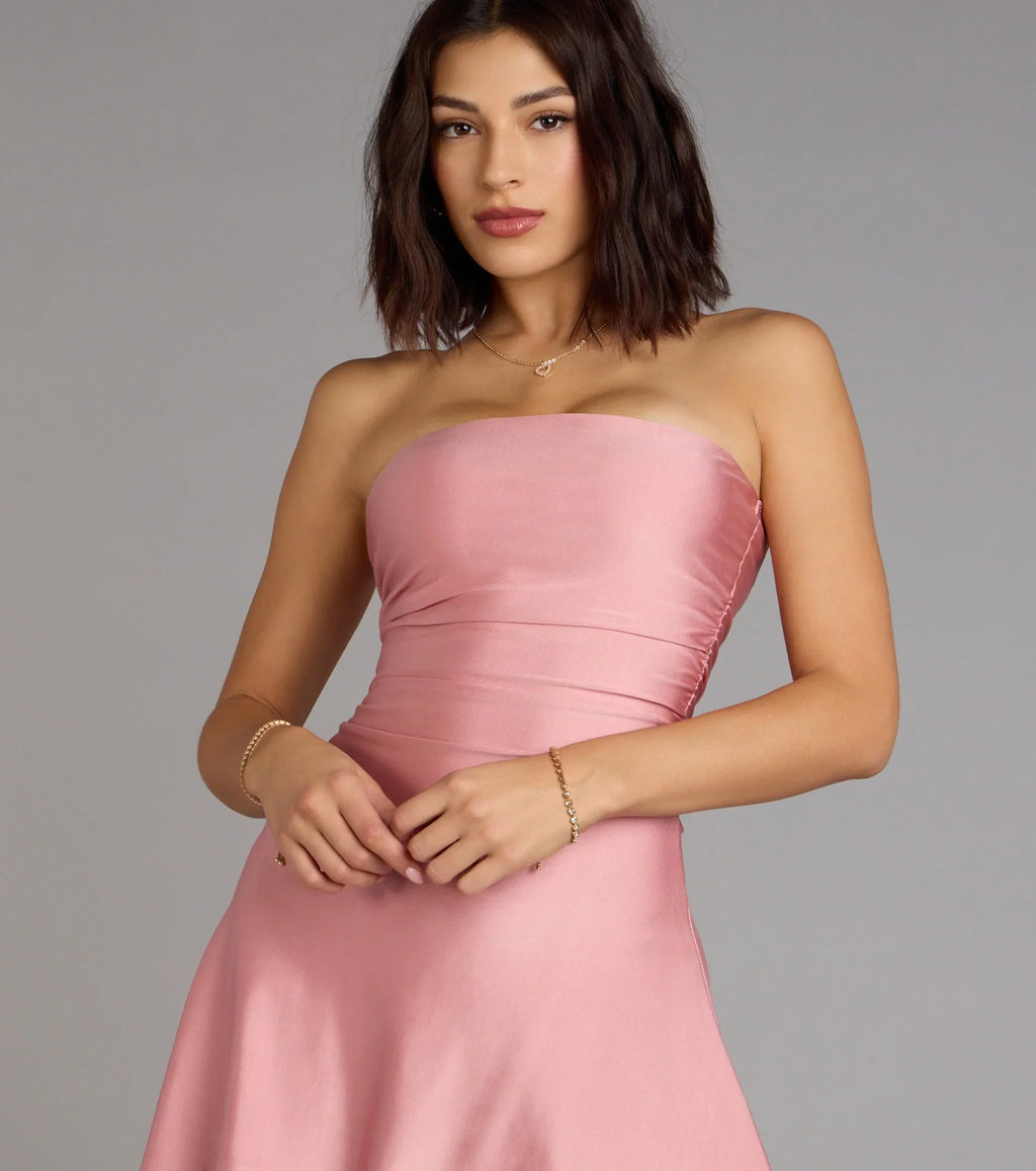 Flirty A-Linien Mini-Trägerkleid