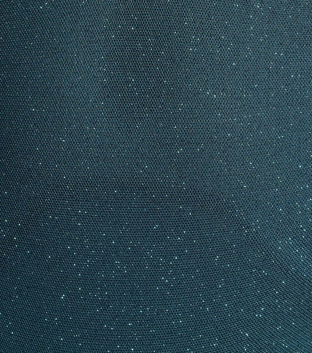 Glitzer-Minikleid mit Carmen-Ausschnitt
