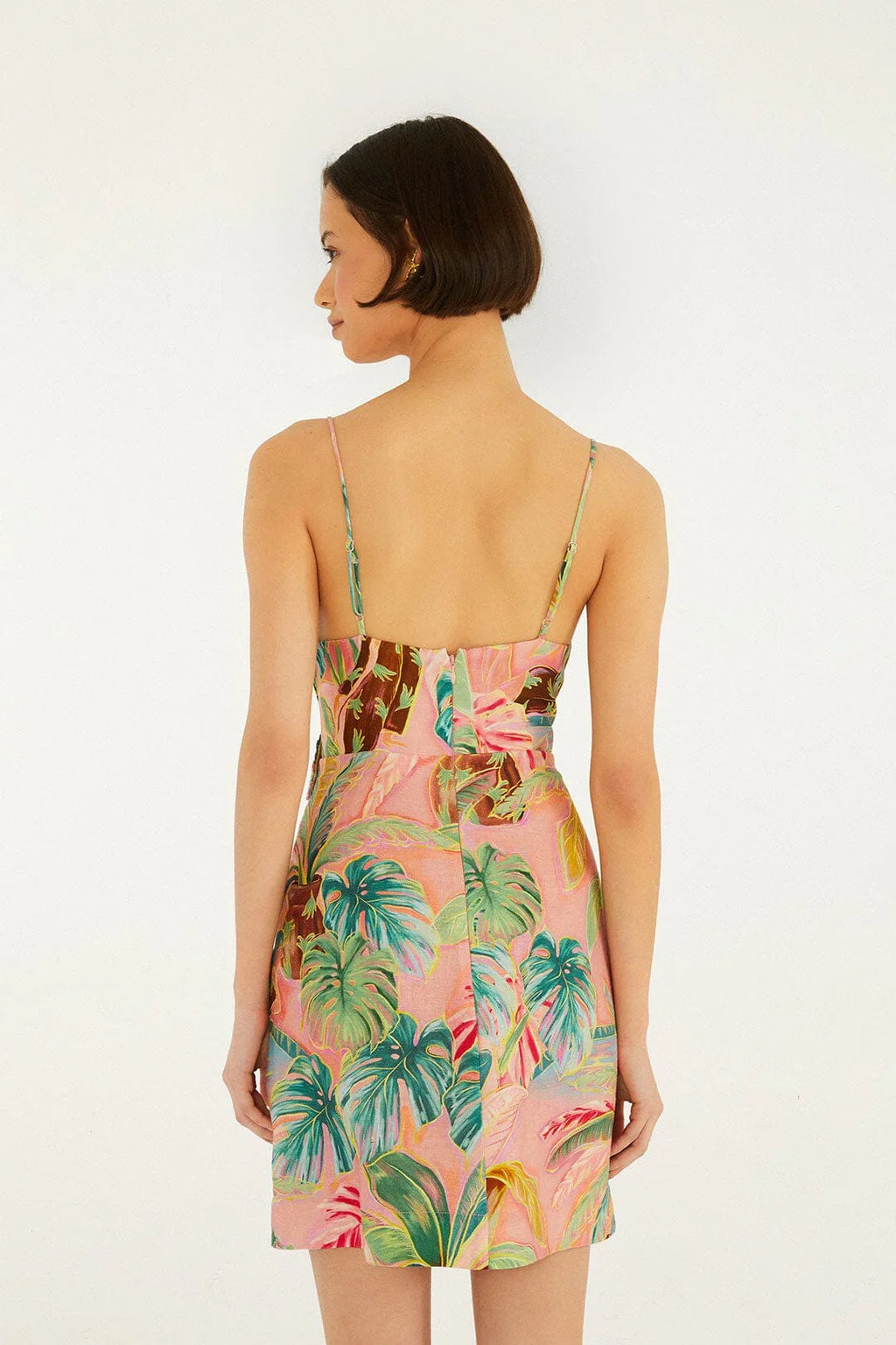 Zartrosa Pool Time 3D-Blumen Minikleid