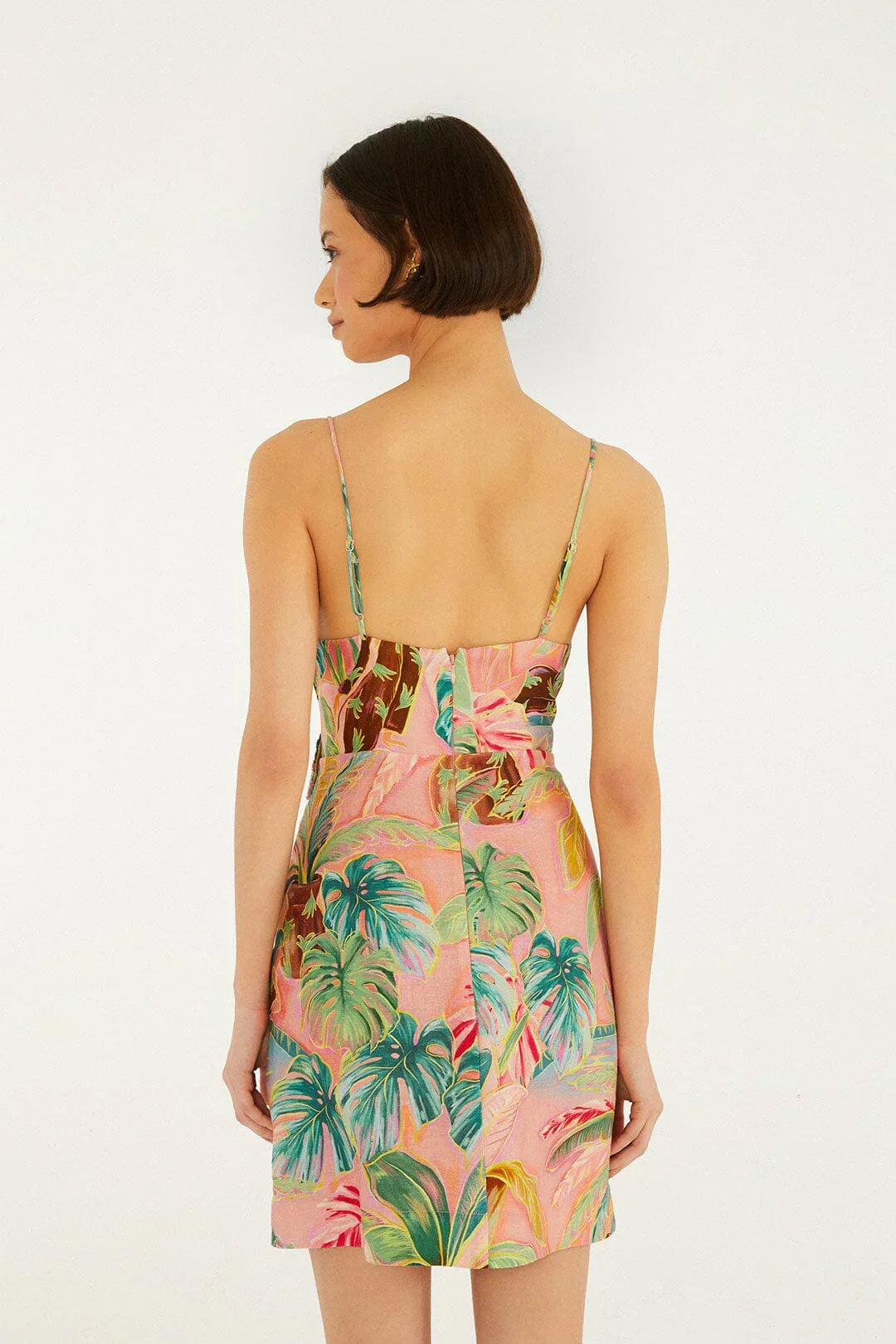 Zartrosa Pool Time 3D-Blumen Minikleid