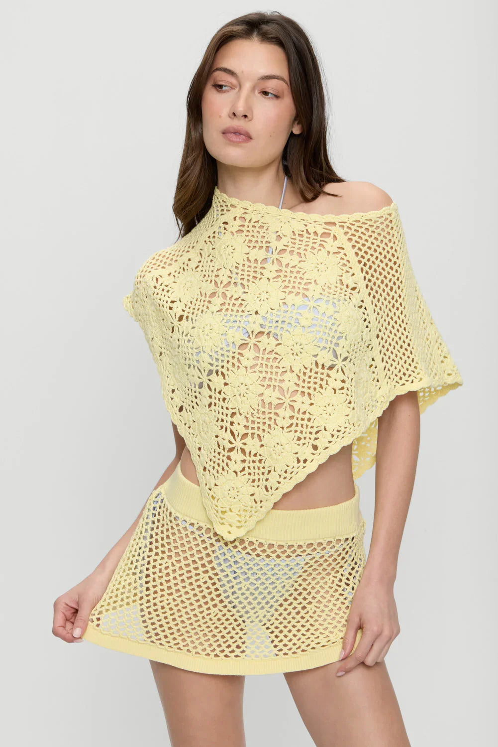 Adaline Crochet Mini Skirt - Whipped Butter