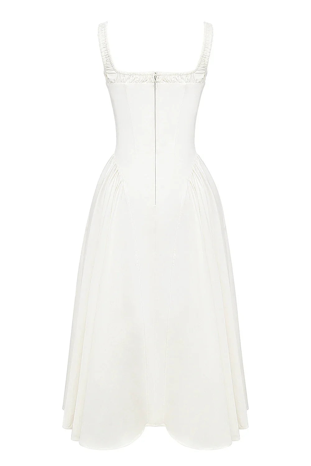 white cotton midi sundress