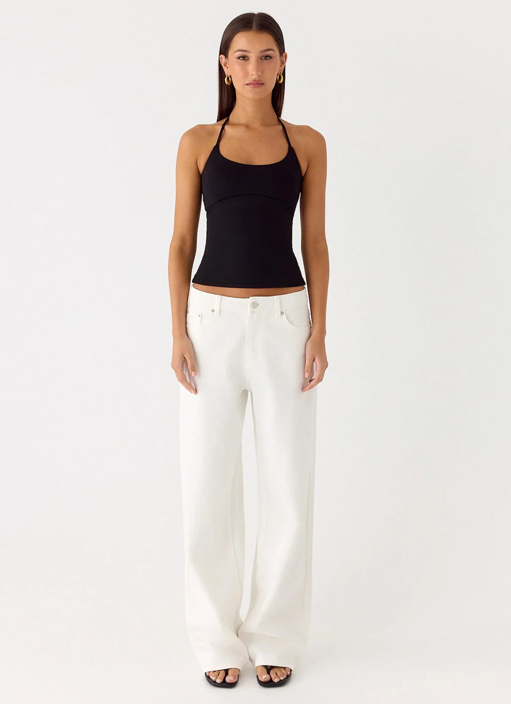 Chauncey Neckholder-Top – Schwarz