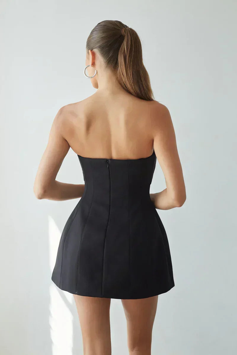 Alix Twist-Front Blasen-Minikleid