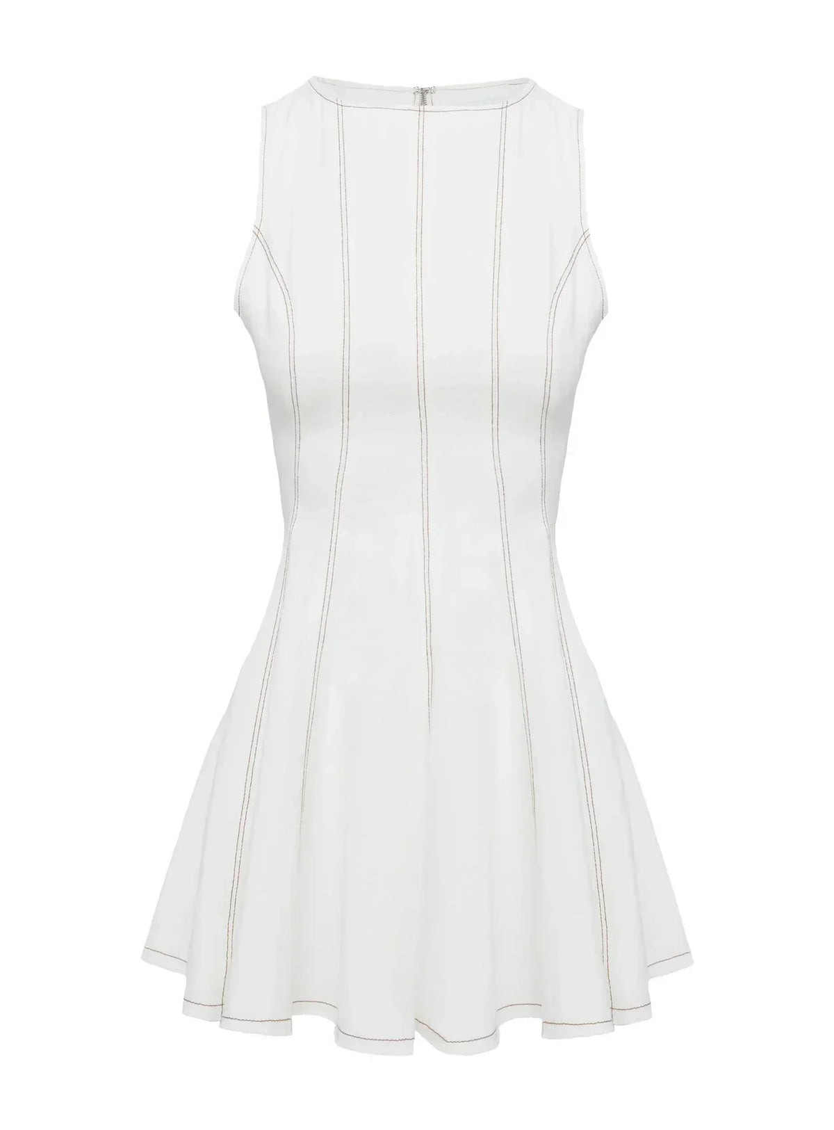Composure Pleat Mini Dress White