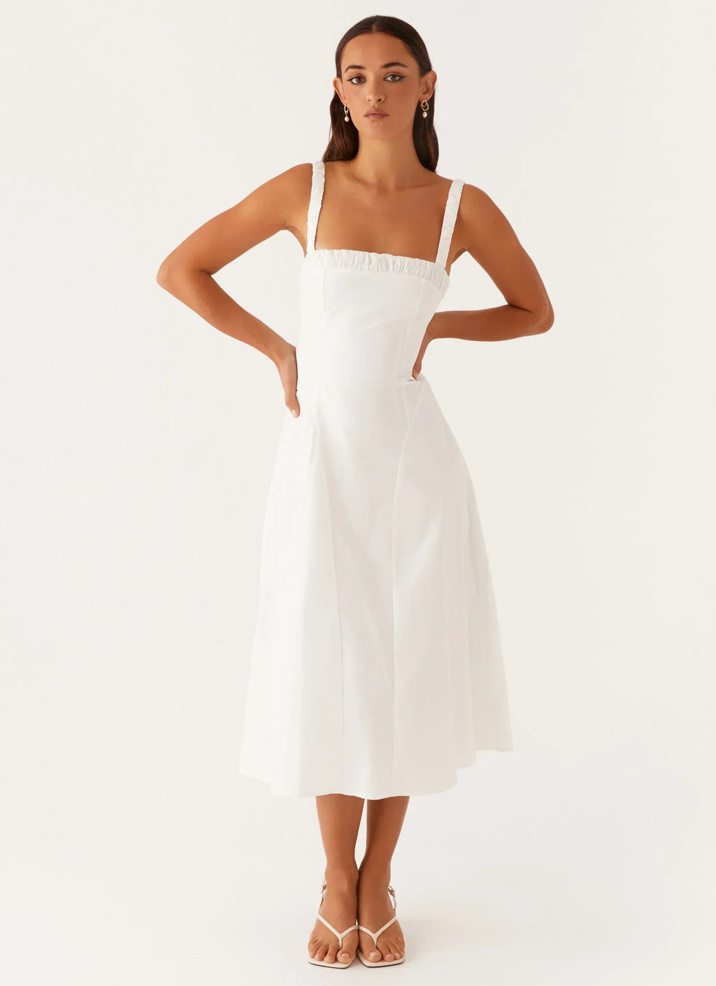 Enola Midikleid - Weiß