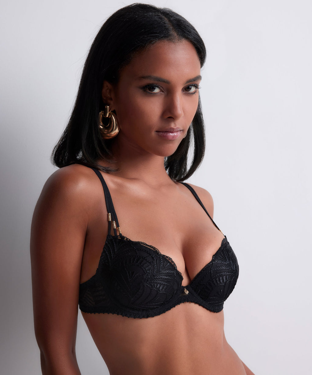 Vibes Push-up BH mit Schalen Schwarz