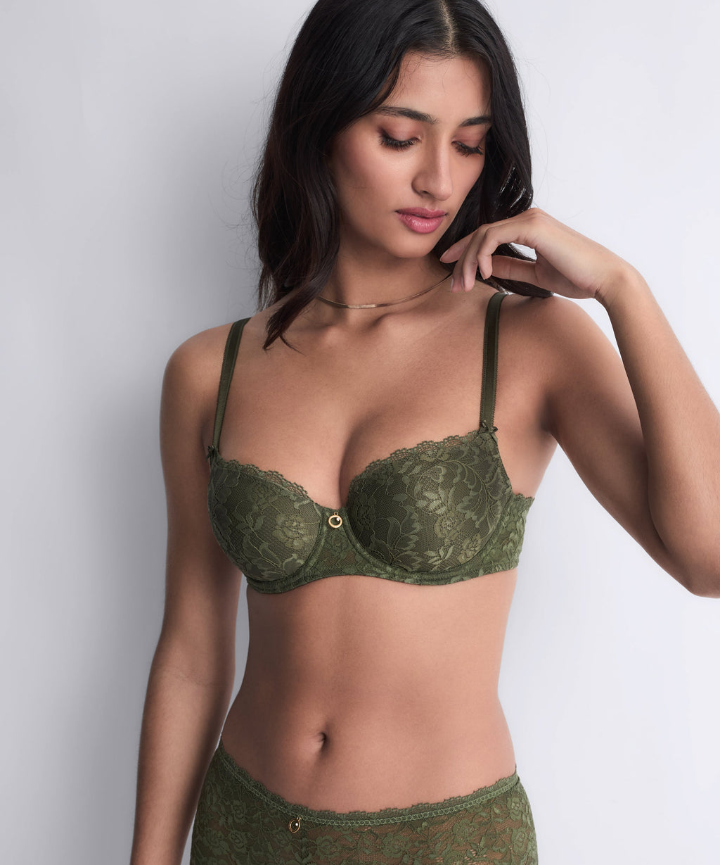 Rosessence Träger-BH mit Schale komfortabel Moss