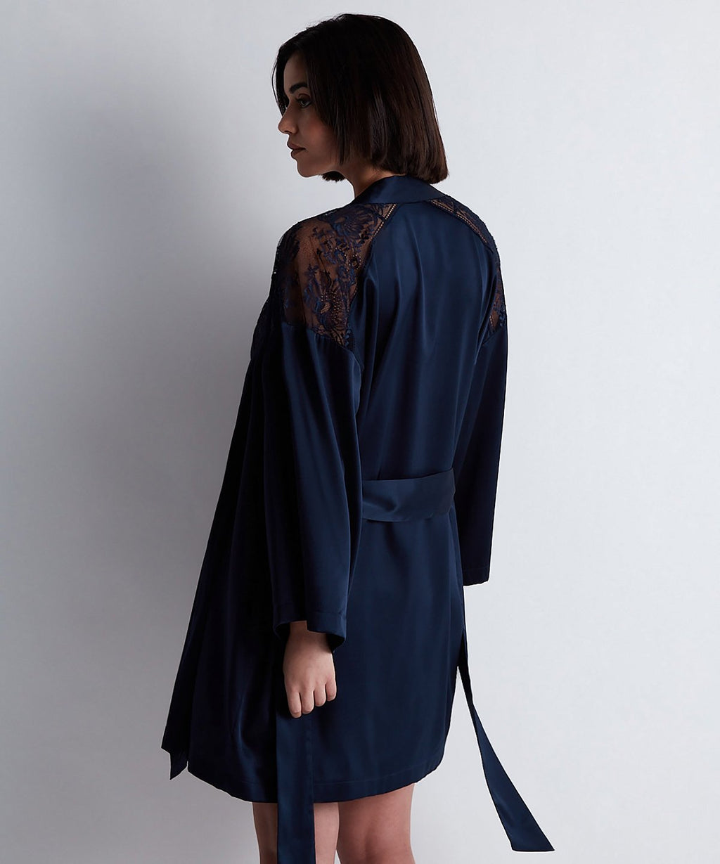 Midnight Whisper Kimono Abendblau