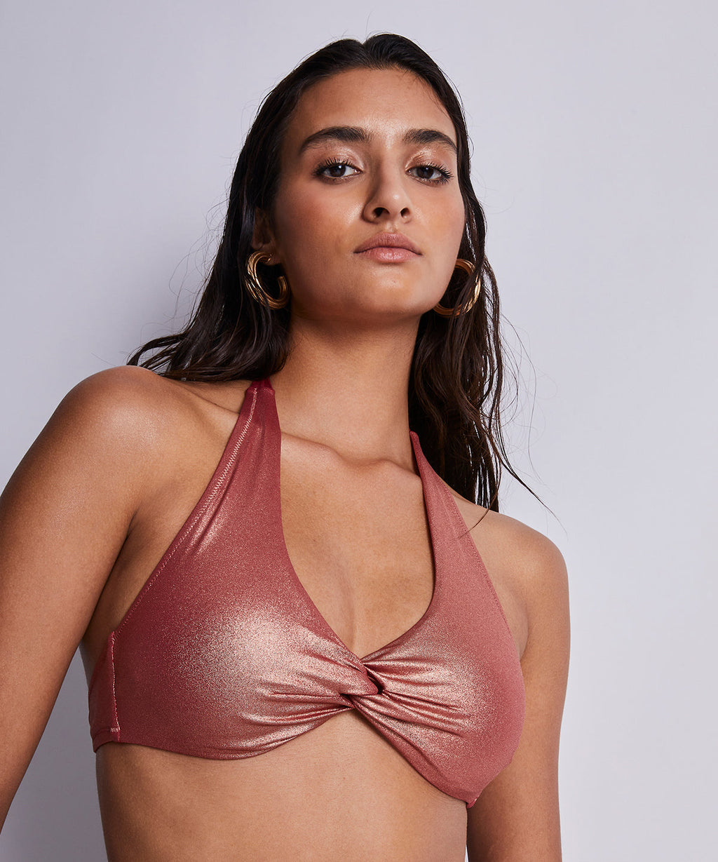 Sunlight Glow Triangel Bikini-Oberteil Kupfer