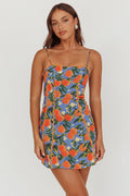 Chamberlain Mini-Kleid mit Wellenkante Zitrusorange