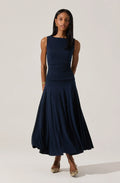 Melisandre Midikleid mit hohem Kragen