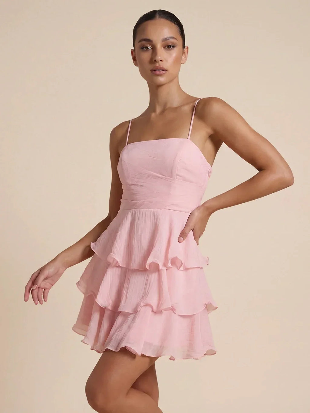 Layered Ruffle Mini Dress