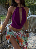 Shayna Crop Top Purple