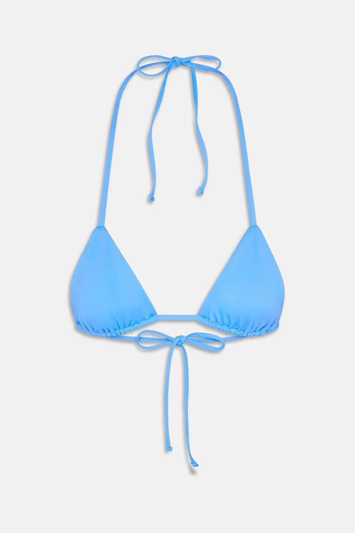 Nick Triangle Halter Bikini Top - Azure