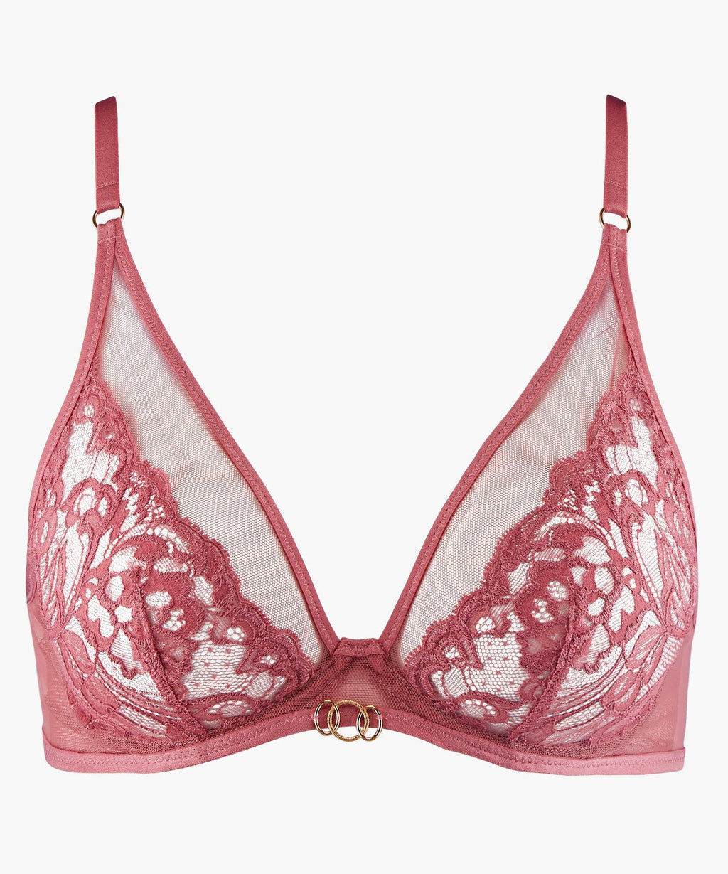 Feeling Myself Soutien-gorge Triangle avec armatures Rosewood