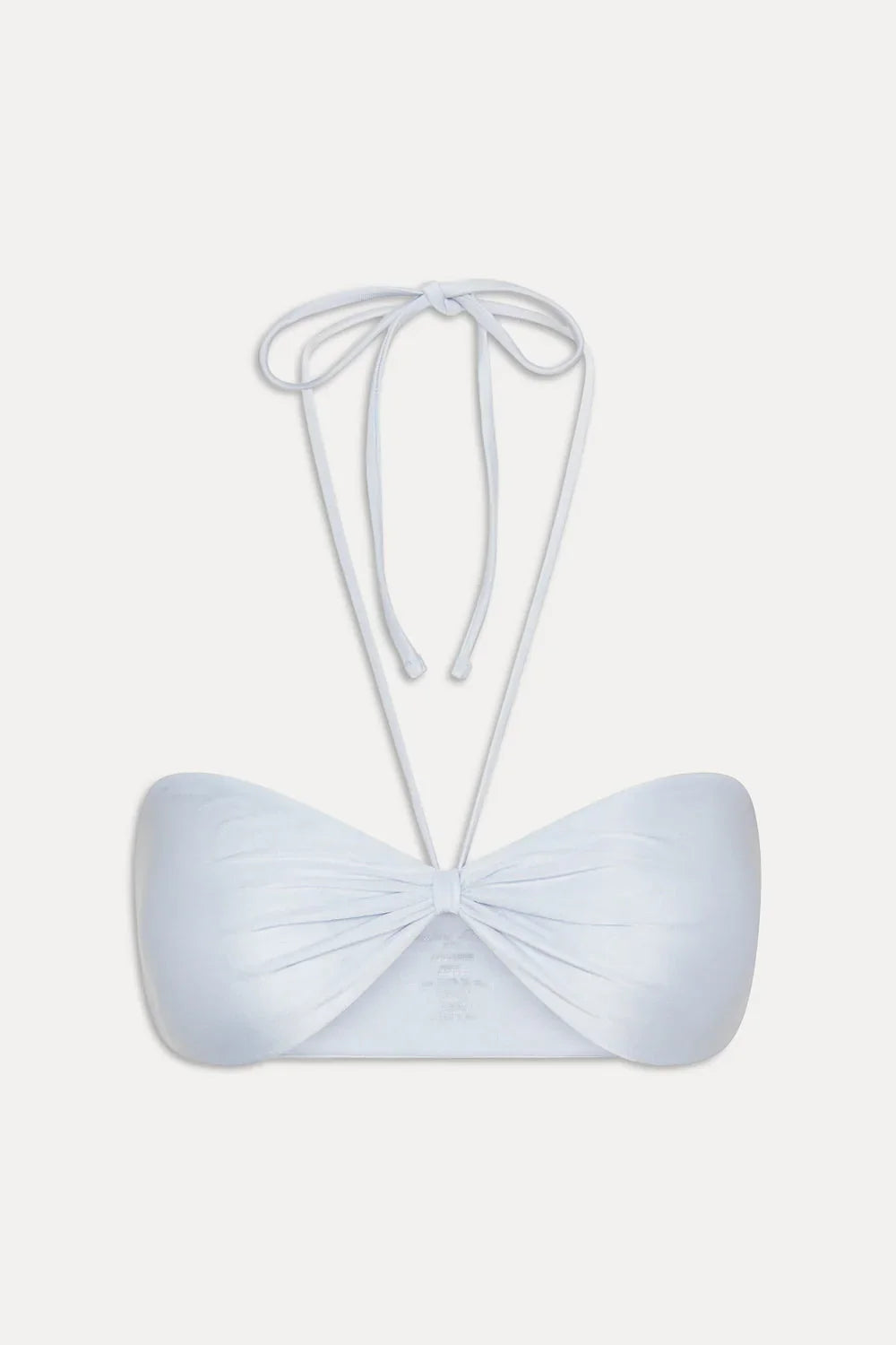 Rumi Satin Bandeau Bikini Top - Frosting