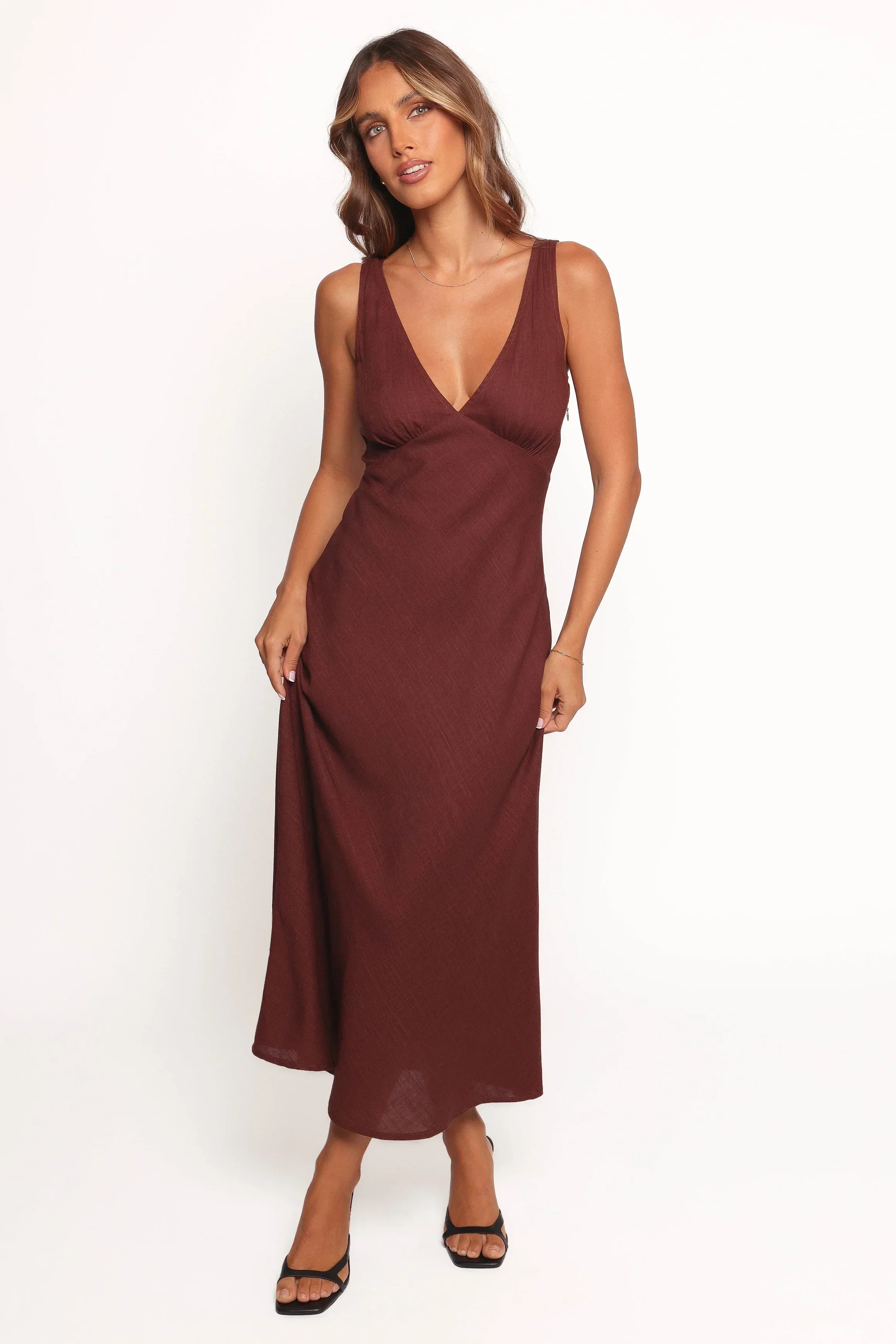 Shyla Midikleid - Braun