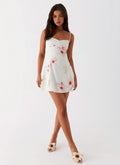 Leinen-Minikleid Isra – Kamelie