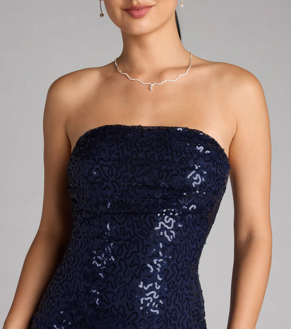 Pailletten-Minikleid „Sparkle Goals“