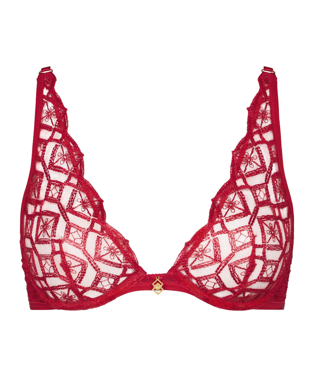 Sense of Illusion Soutien-gorge Triangle avec armatures Red Berry