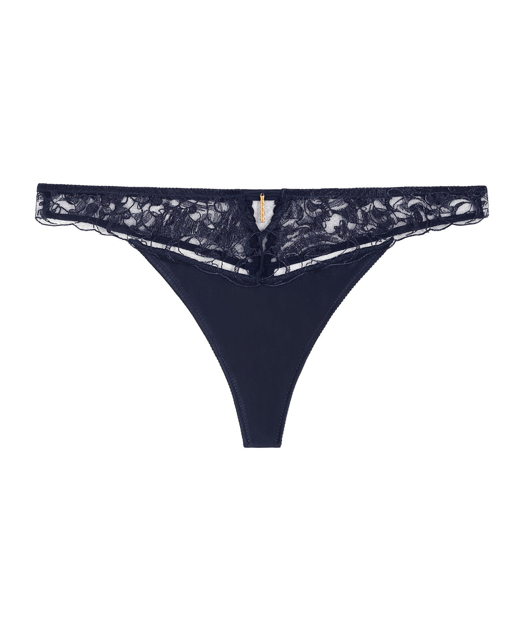 Satin Memories Tanga Deep Sea