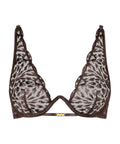 Crazy in Love Triangel-BH mit Mono-Bügel Satin Braun