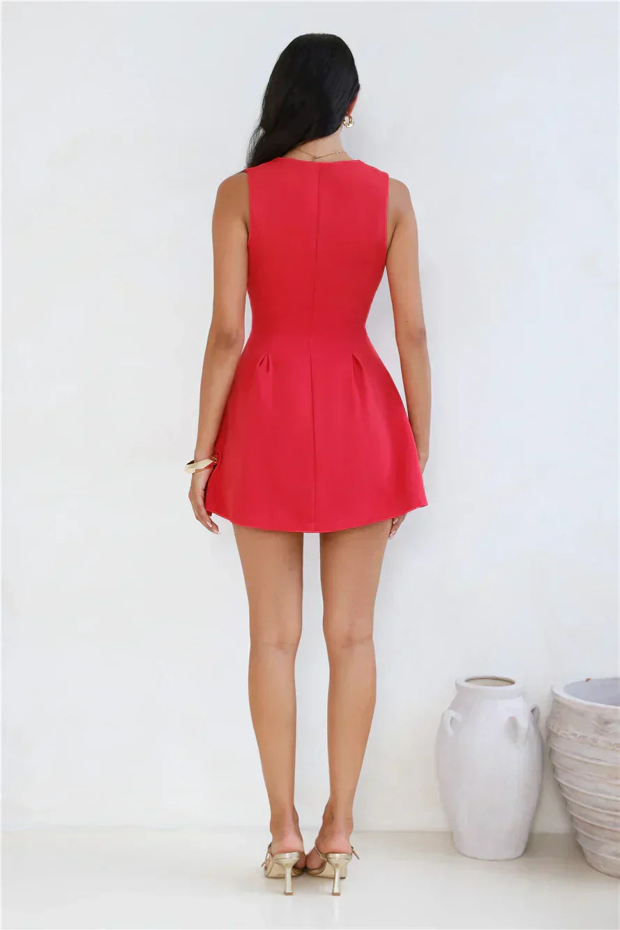 Schickes tailliertes Minikleid für das Büro