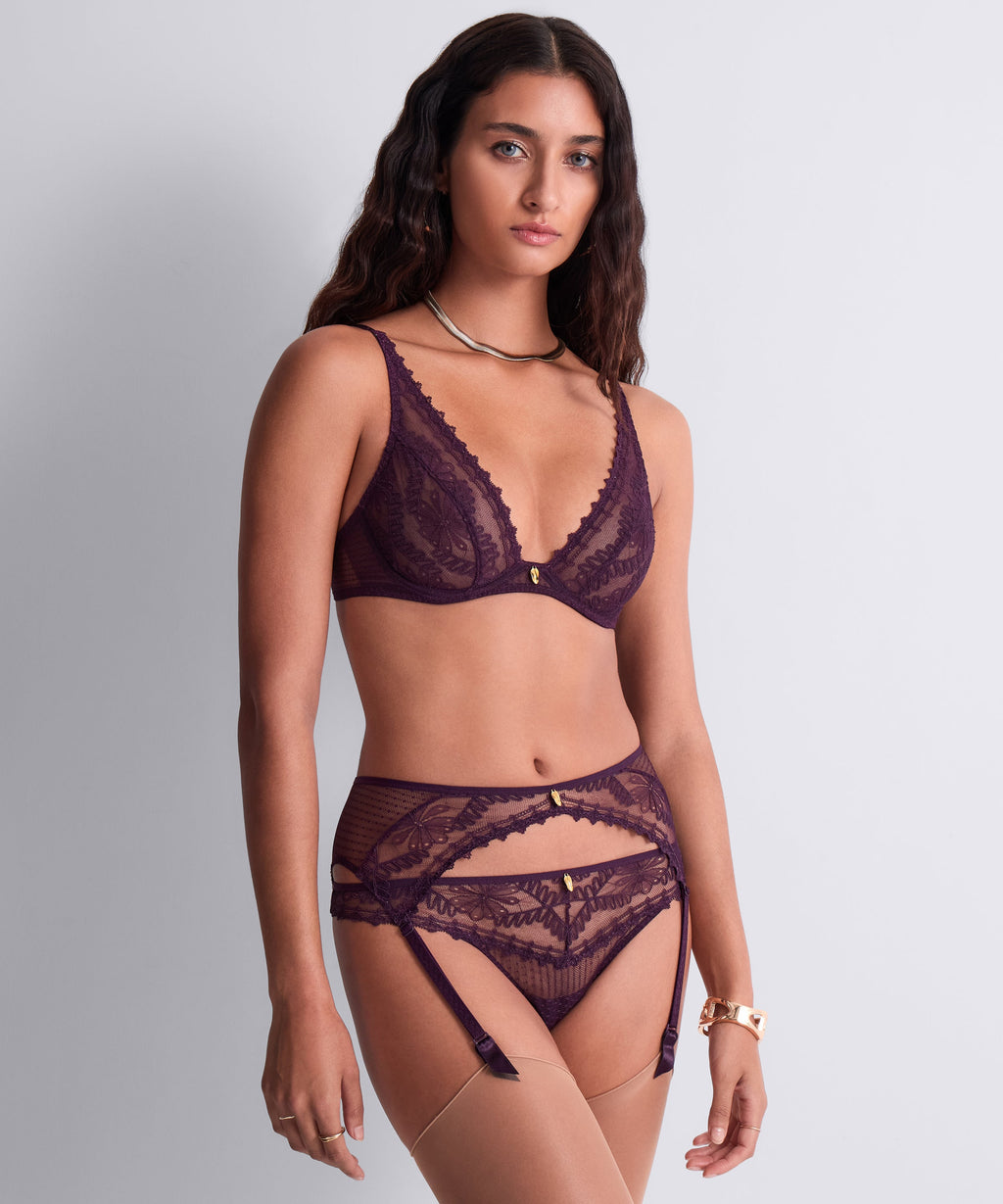 Mystery of Love Soutien-gorge Triangle avec armatures Plum