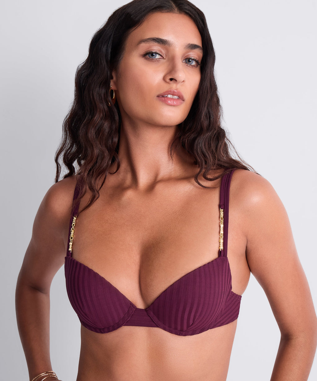 Sun Pop Bikini-Oberteil Push-up Cups Açaï