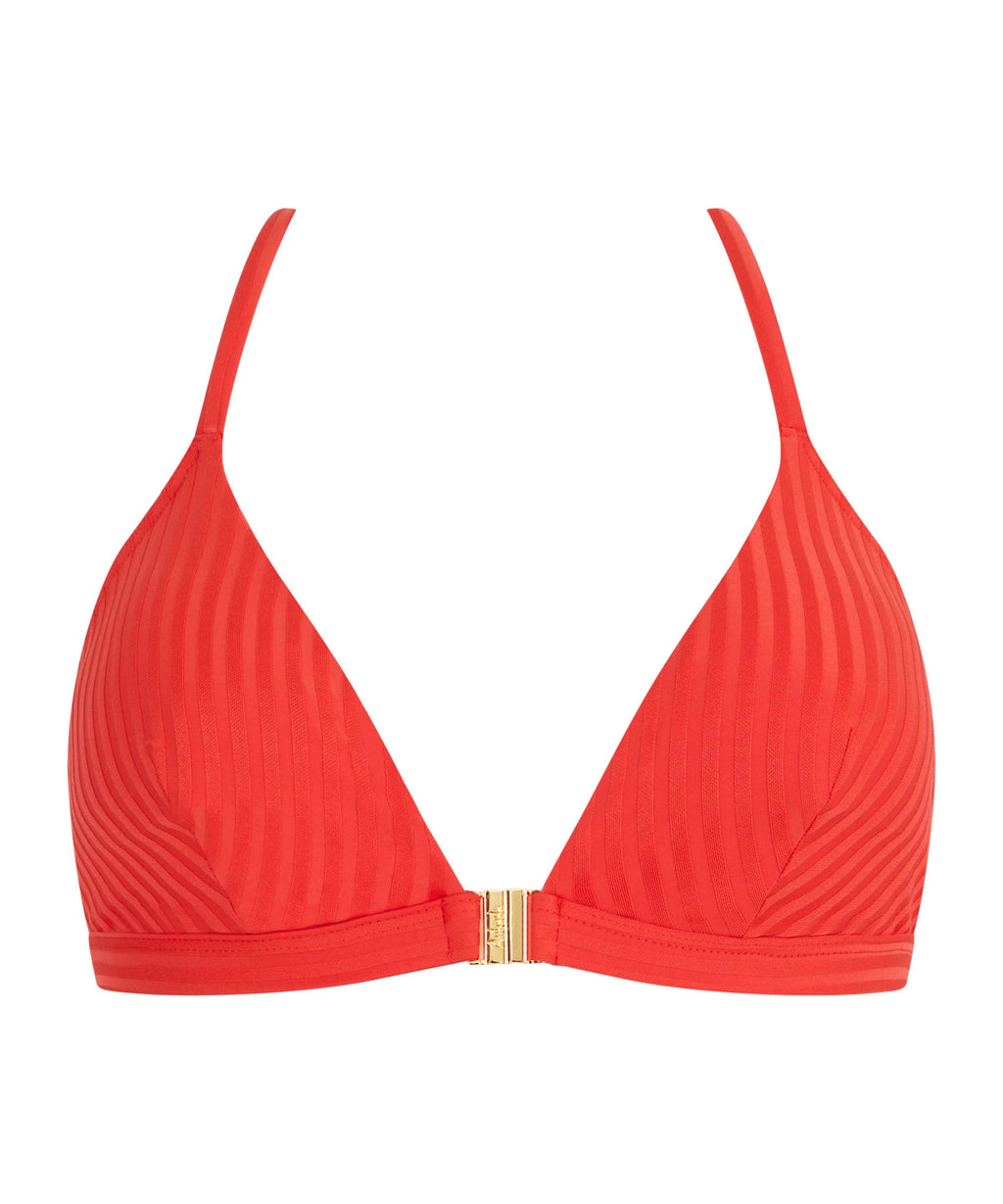 Sun Pop Triangel Bikini-Oberteil Koralle