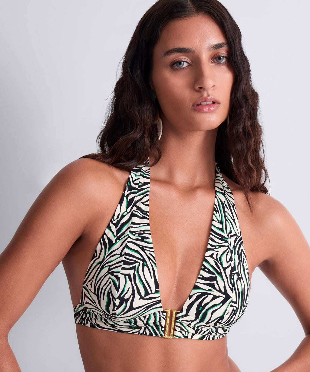 Tropical Splash Bikini-Oberteil Triangel Wild Stripes