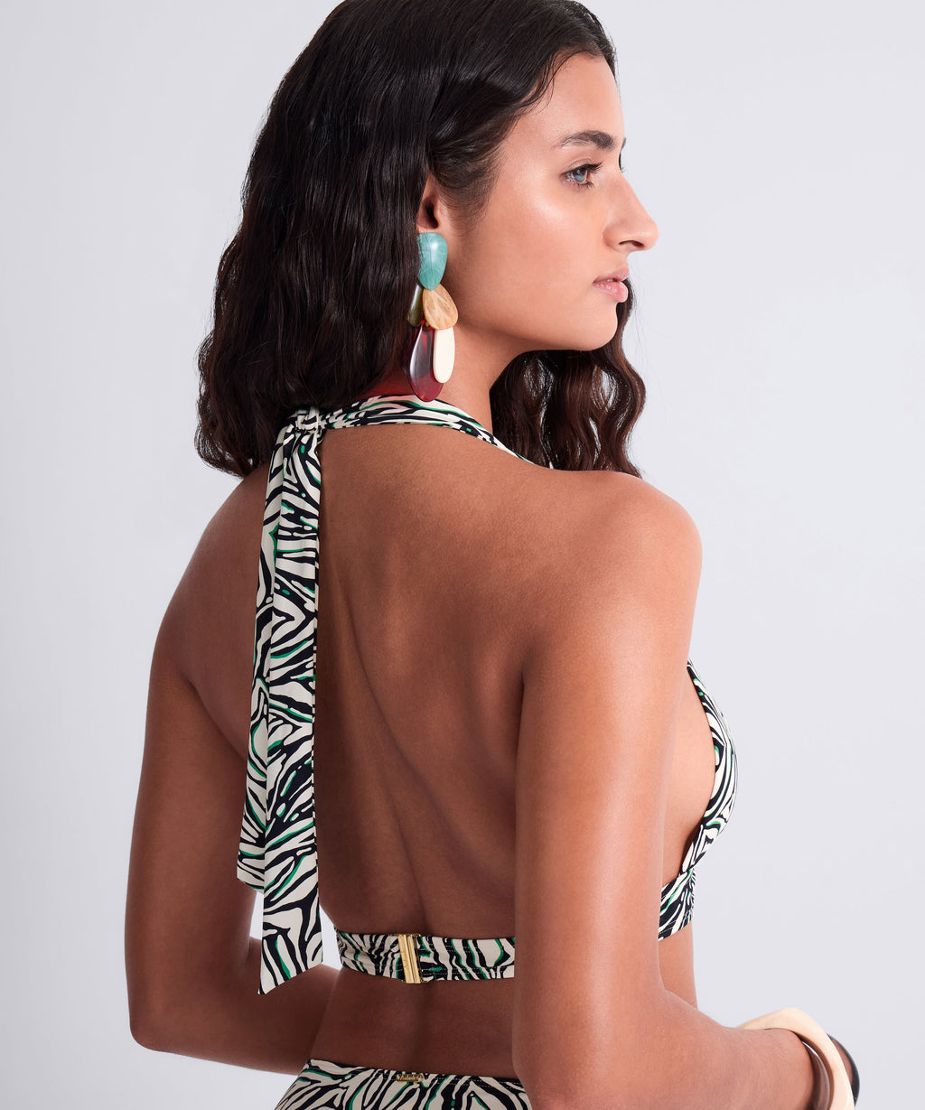 Tropical Splash Bikini-Oberteil Triangel Wild Stripes