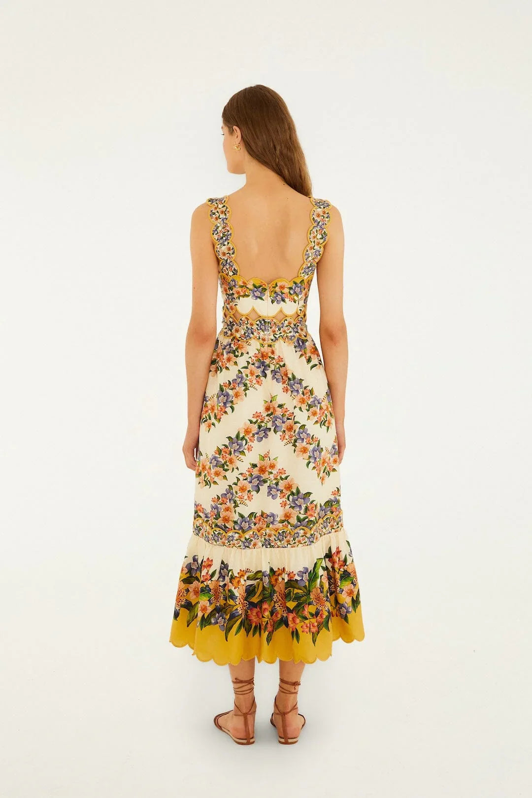 Sand Hilo Stripes Midi Dress