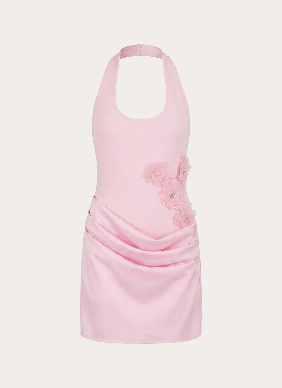 Kimana Neckholder-Minikleid – Pink