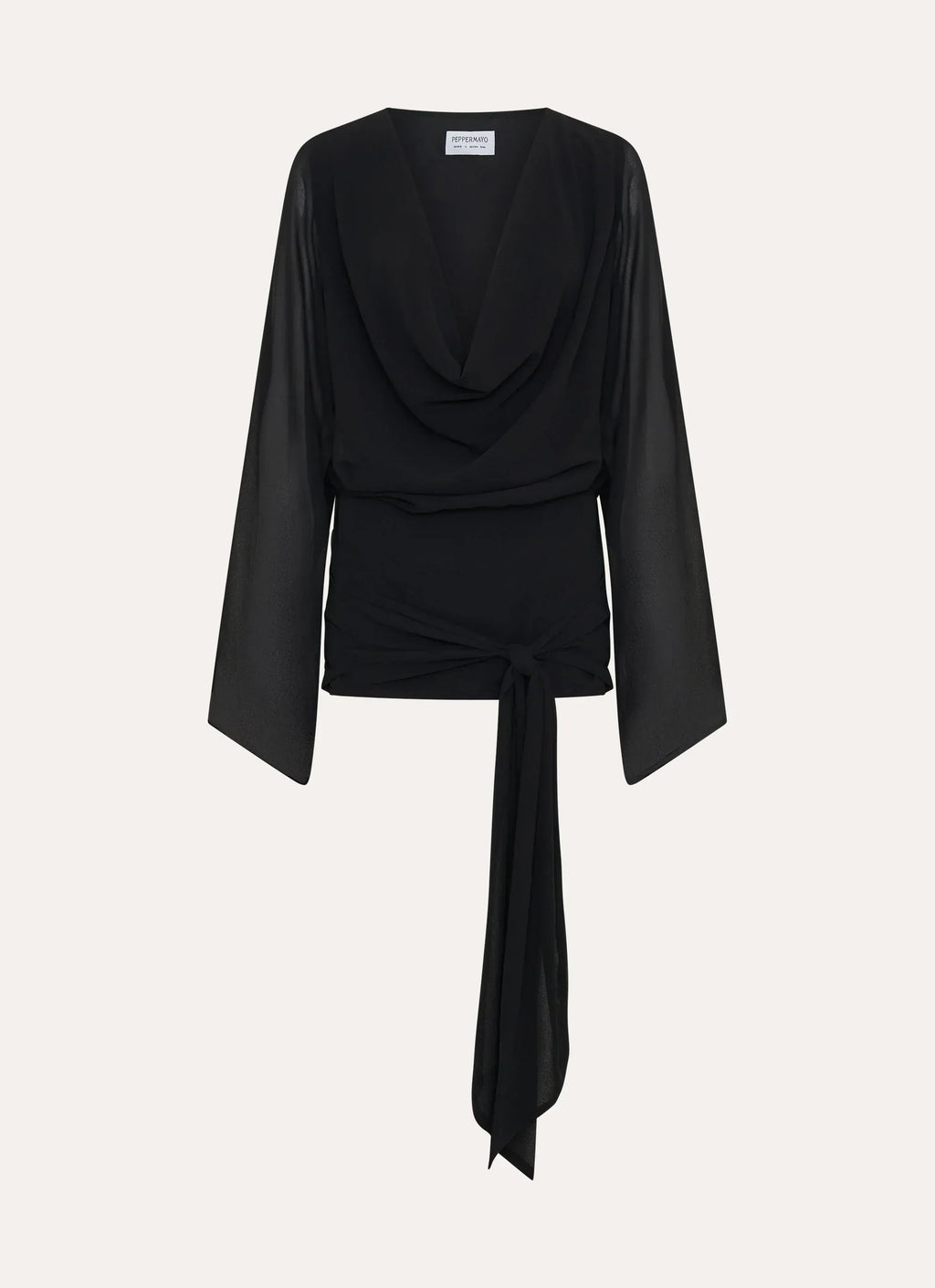 Sorrel Langarm-Minikleid – Schwarz