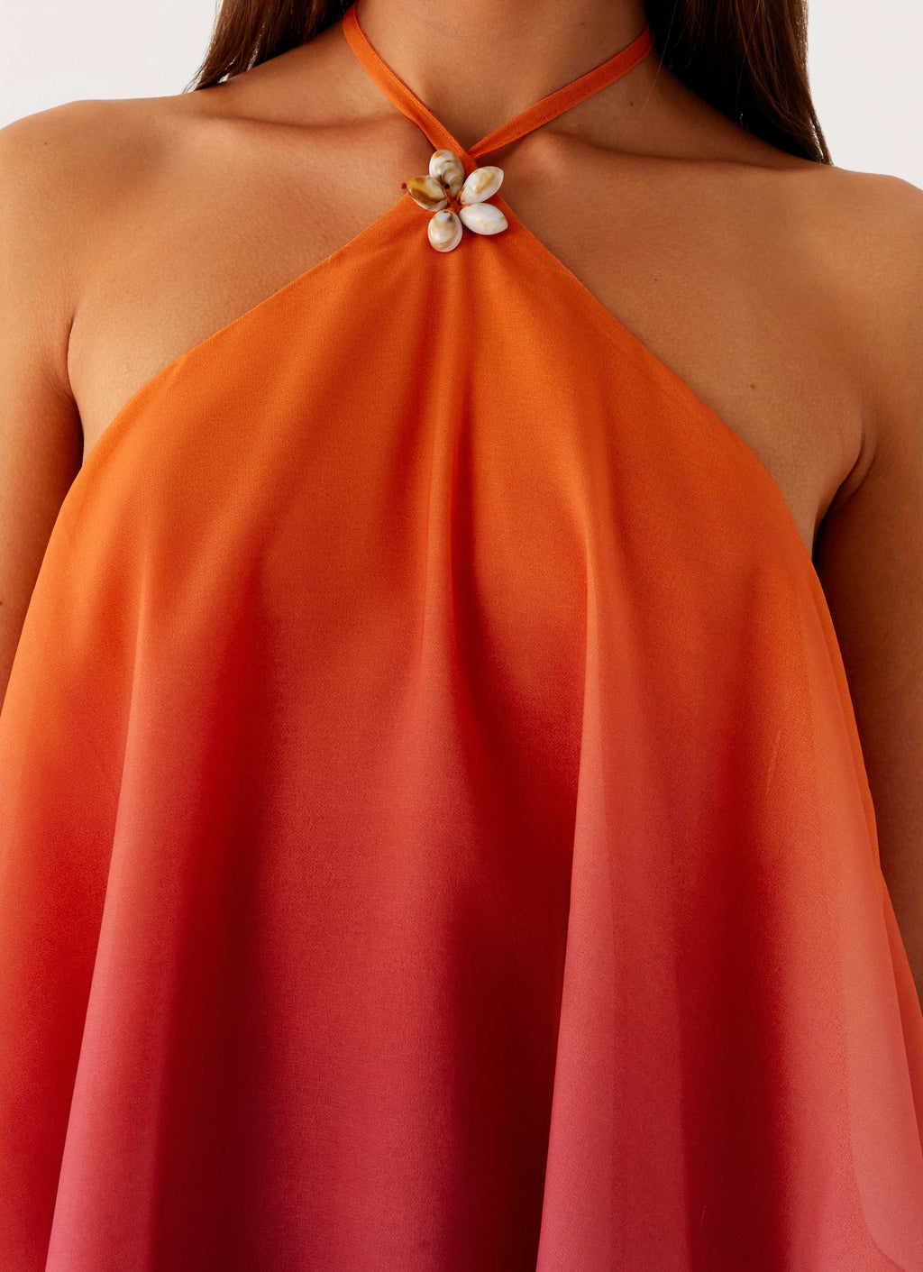 Twin Flame Minikleid – Orangefarbener Farbverlauf