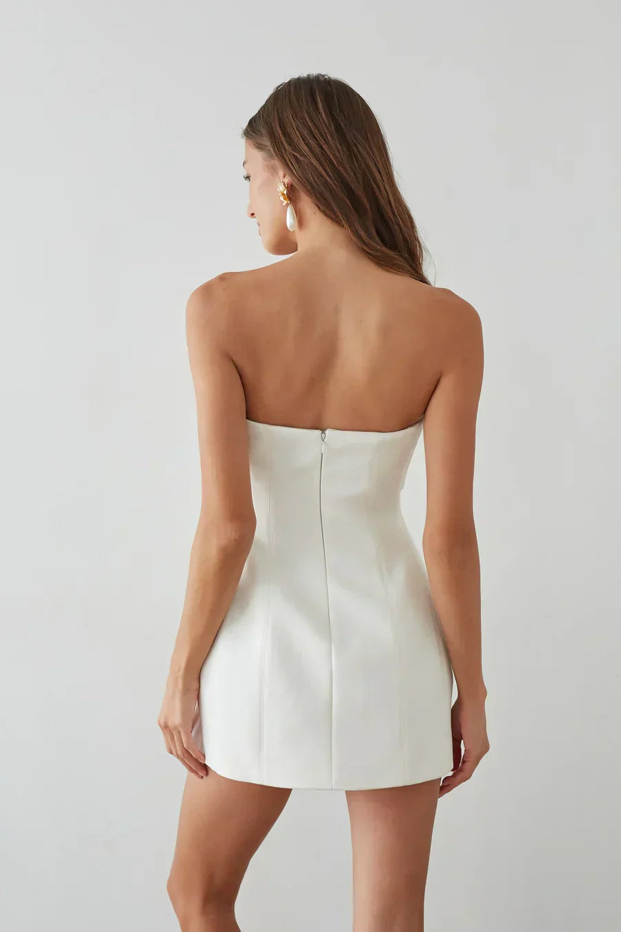 Alix Twist-Front Blasen-Minikleid