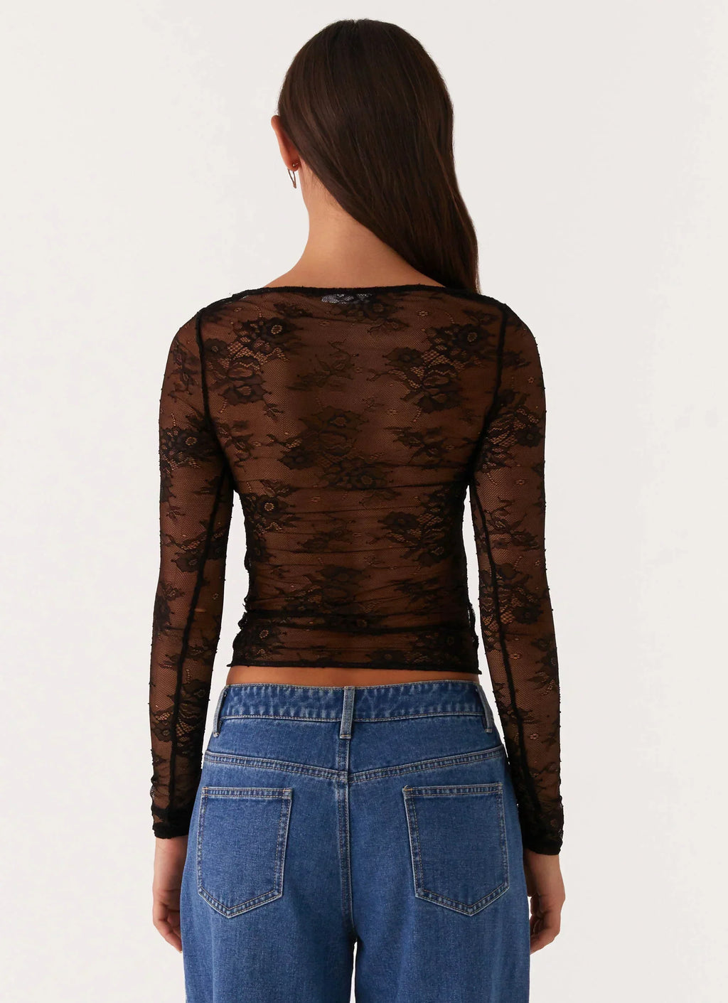 Blanca Spitzen-Top – Schwarz