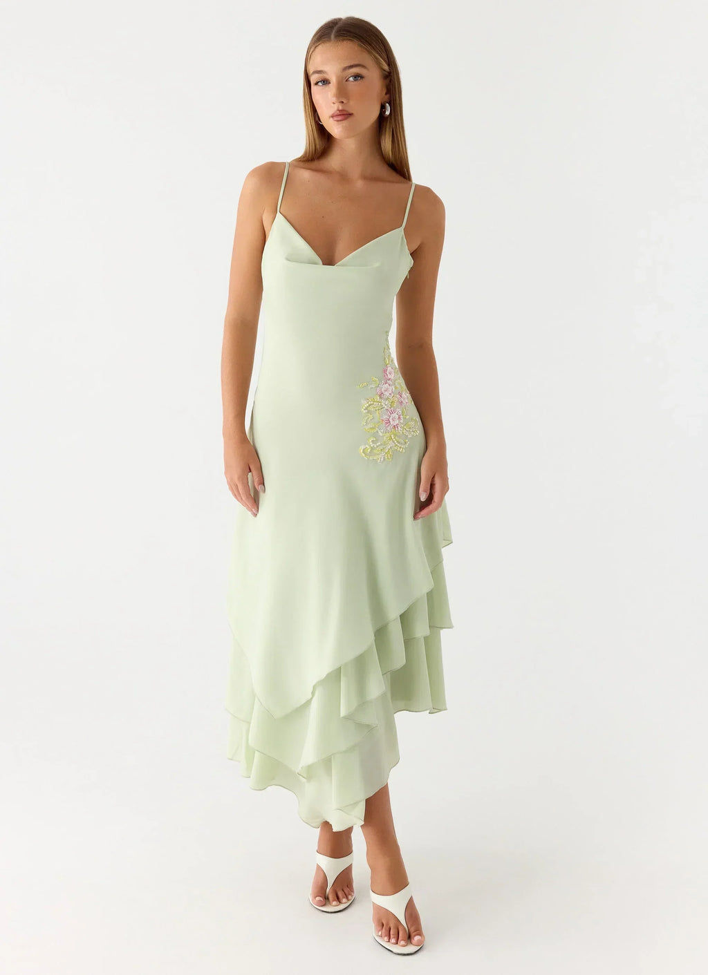 Trisette Midikleid – Limette
