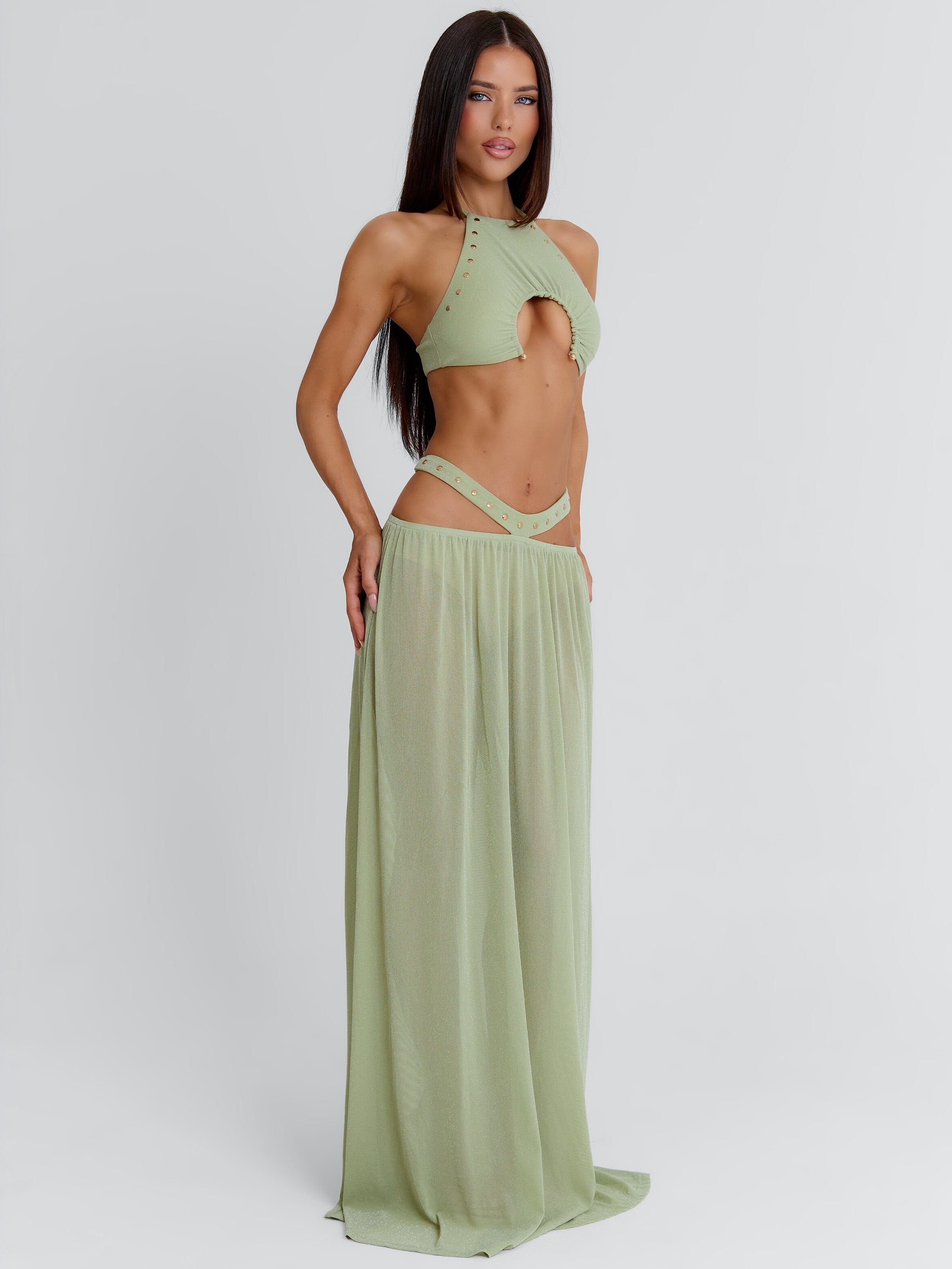 Kayley Crop Top Sage