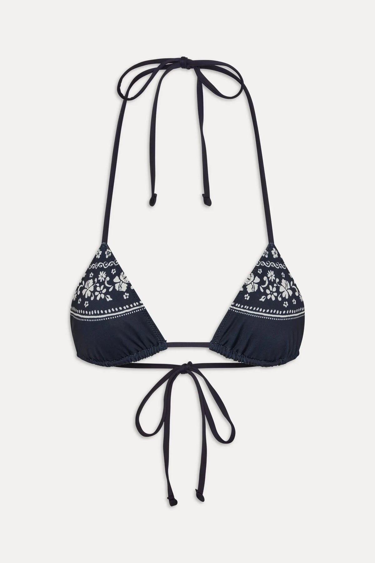 Nick Triangle Halter Bikini Top - Malibu Blue