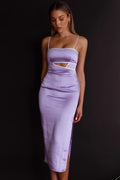 Laia Midikleid mit Cut-Outs Flieder