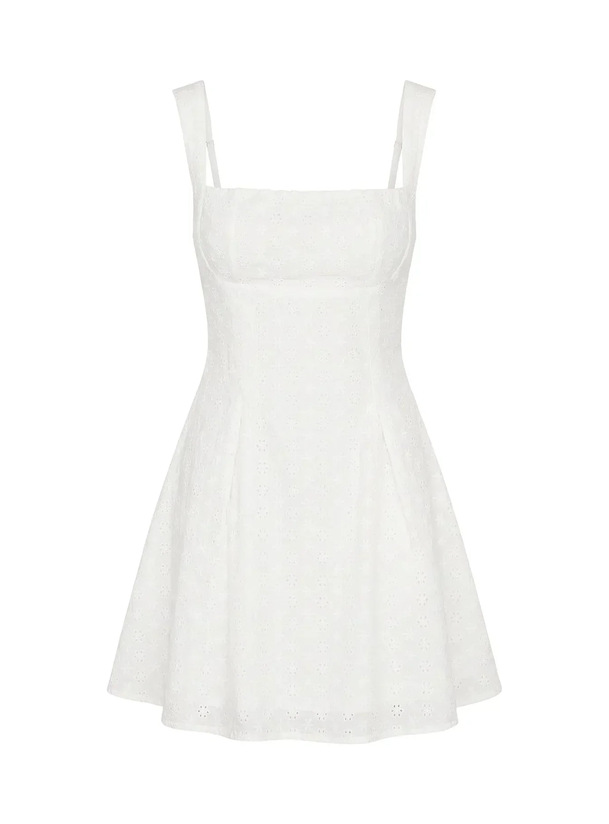 Xanthus Embroidered Mini Dress White