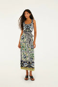 Schwarzes Manoela Midi-Strickkleid mit Gürtel