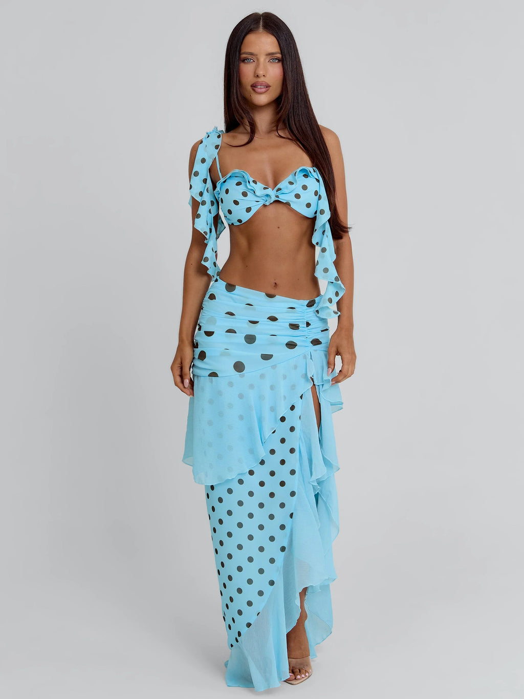 Farwin Top Blue Polka Dot
