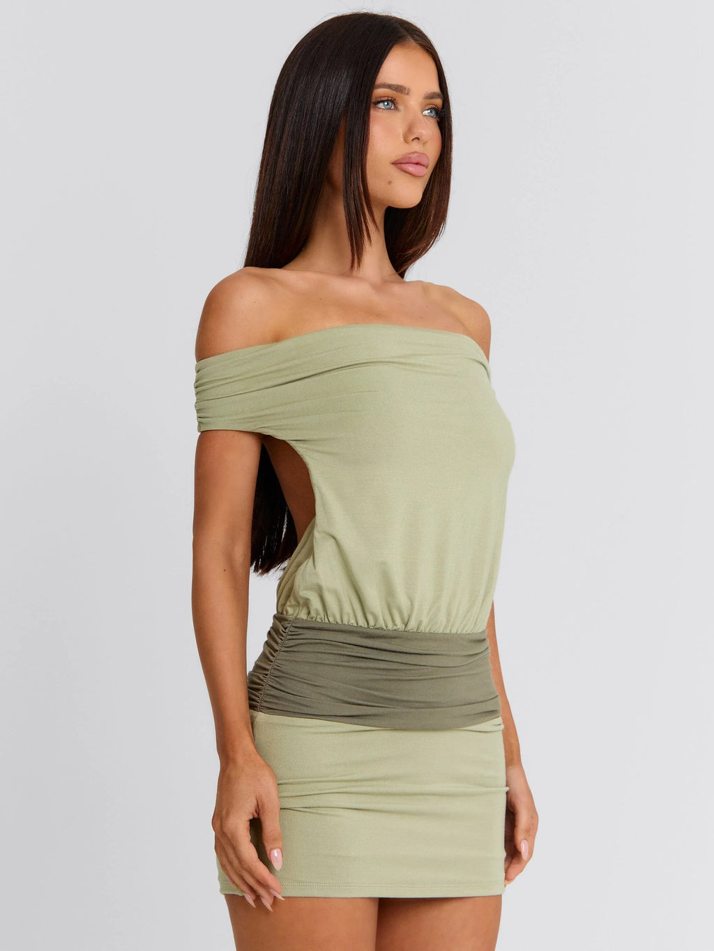 Shilou Minikleid Salbeigrün