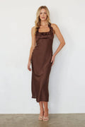 Mika Ruffle Neckholder Midikleid
