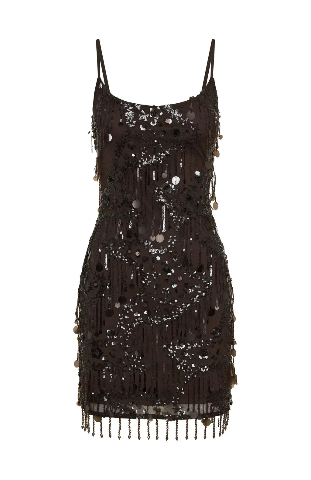Dekadentes Daze Perlen-Minikleid Chocolate